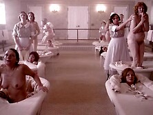 Ranting Busty Lady Gets Scared On Rehab After Warden Shows Up.