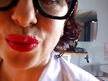 Office Obsession, The in nature's garb secretary in the office puts on nylon, underclothing, nylons, office 11