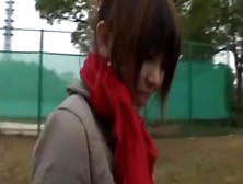 [Amateur Japanese Girl] Undress A College Chick In The Park In Winter