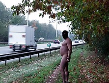 Caught Again Completely Naked Waving At Cars