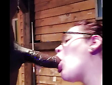 White Slut Wife Doing What She Loves Best Sucking Big Black Cock BBC