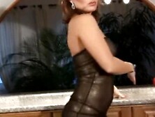 Valentine Rush lesbo scene with belt on sex-toy