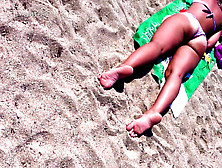 Beach,  Damn That Round Arse,  Open Up Leg On Beach