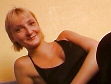 An attractive French blonde fucked on the bed