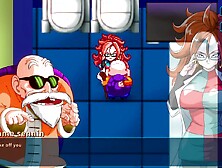 Kame Paradise Multiversex three - Roshi Banging the Large Boobs of Android twenty one