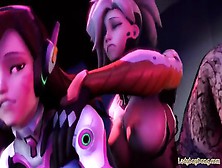 Blackjrxiii Mercy Fucks Dva Deleted Scene From Game Night Futa On Futa Bang