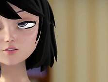 3D adult cartoon shows a hot secretary fucking with a boss