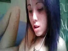 A Beautiful Brunette Masturbating On Cam