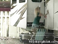 Horny Blonde Whore Gets Fucked Outdoor 1 By Realbangbook