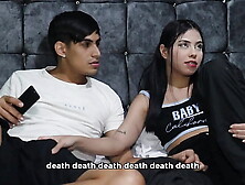 Part one: I watch movies with my best friend and she wants to touch my schlong and I tell her NO but she insists