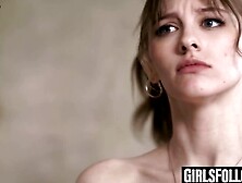 Slender Melody Marks gropes my big tits while eating me