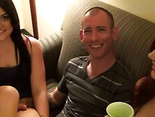 Teen Sasha Pain enjoying group bang