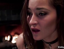 Tommy Pistol,  Dani Daniels And Dark Haired - Trainee In Latex Stockings Pounded Bdsm