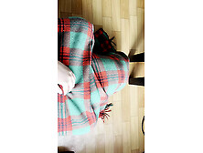 My shy neighbor does cunnilingus under the blanket