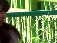 Cameraman enjoys filming chicks stream in secluded pathways