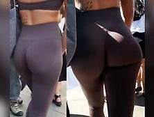 Candid Leggings Hot Ass Girlfriend Filmed With Hidden Cam