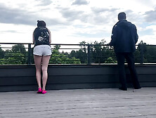 Dickflash Roof Cafe Adventure Cum Inside