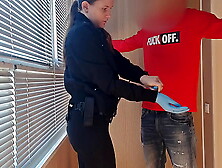 This bitch from the airport security was fucking around a lot,  so I fucked her in mouth and pussy,  rough and hardcore