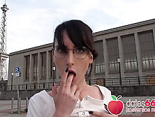 Babe Lou Nesbit ○ With Nerdy Glasses ○ Picked Up & Screwed In Public! ▶ Dates66. Com (Full Scene)