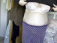 Real Amateur Chubby Girl With Tattoos Tries On Bras And Dresses For You