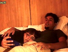 Playing with my stepsister's throat after watching a movie scene