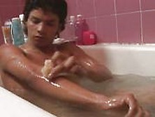 Tanned Latin Gay Hunks Playing Dirty In Bathroom