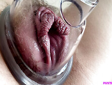 Extreme closeup pumping of meaty creamy pussy.  Hairy wet pussy wants cunnilingus