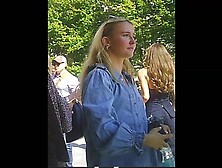 Upskirted An Extremely Hot Blonde Sexy Thick Ass