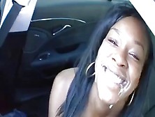 Awesome Ebony Beauty Car Fucked