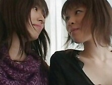 Sensual Japanese Lesbian Kissing.