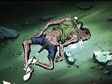 Cute hentai sucking monster cock and tittyfucking