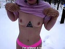 Cutie In Pink Panties Kicked Out Into The Forest! Saved And Cummed Ass