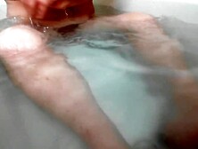 relaxing in the bathroom