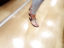 Chicks Sexy Legs Long Feets Hot Toes At Shopping