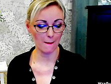 German Milf Flashes Cleavage On Webcam