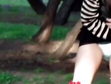 "Nasty Japan Bombshell - Outdoor Piss Play with Close-Up View"