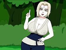 Tsunade shows Sakura the ropes with futanari skills