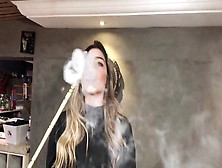 Chick Smoking Hookah