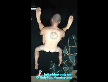 Bird's eye view to our bedroom - real female climax,  feet up and prostate massage