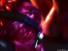 Cute & Hot D. va Romantic Washroom Sex | 3D Hentai Cartoon