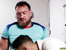 Jock Adam Lee jerks off to get rid of his boner