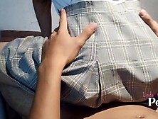 Fucking a schoolgirl with pretty buttocks after taking her out of school, I almost ended up