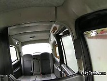 Mature lady fucked in public taxi