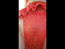 Chinese Teeny Slut Panchira Red Lace Panties Perfect Melons