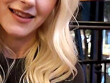 Random guy fucks me in a sports bar and cums on my face - Eva Elfie