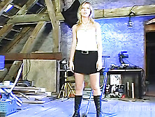 Hot Teen Solo Sex in the Garage