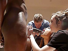 Hot babes Scarlit Scandal and Aiden Ashley share a big cock