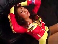 Tanned Japanese Chick Getting Bukkake