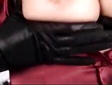 Satin - aged in constricted blouse