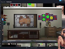 Abode-shaped room with a fireplace